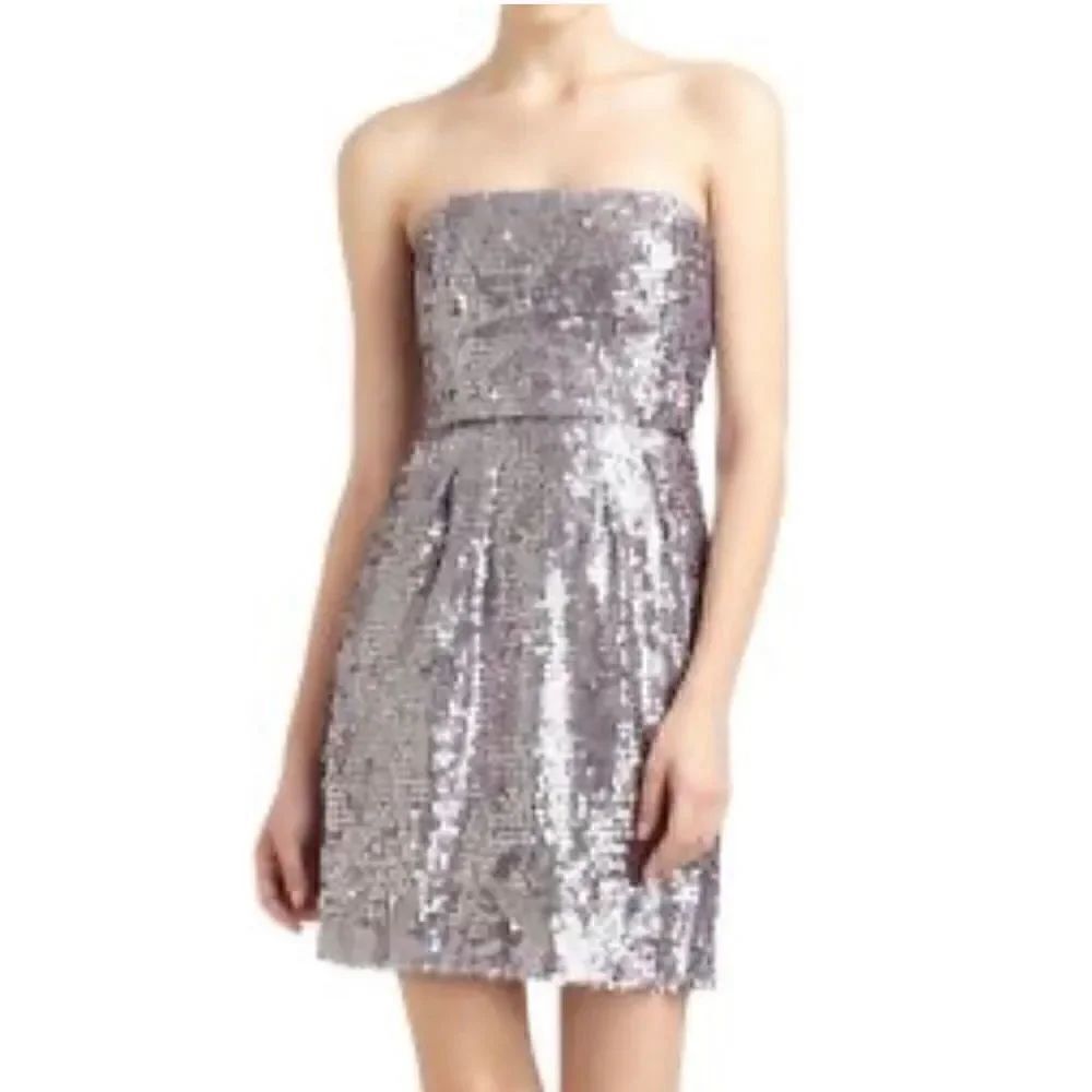 BCBGMaxAzria NEW Lilac Mist Sequin Formal Dress – Size 6 – Y2K Glam